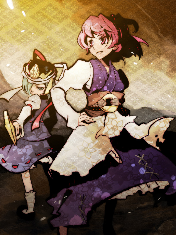 shiki eiki and onozuka komachi (touhou) drawn by inuinui