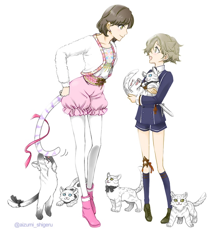 gokotai, gokotai's tigers, and amu (touken ranbu and 2 more) drawn by aizumi_shigeru