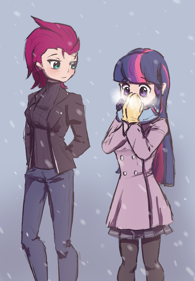twilight sparkle and tempest shadow (my little pony and 2 more) drawn by patty-plmh