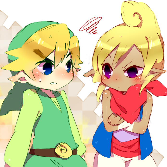 link, toon link, and tetra (the legend of zelda and 1 more) drawn by ukata