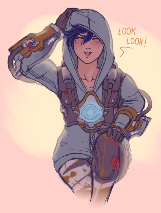 tracer and graffiti tracer (overwatch and 1 more) drawn by murasaki-yuri