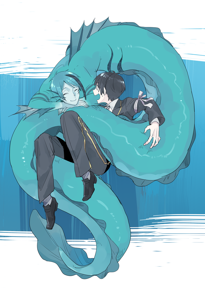 jade leech and yuu (twisted wonderland) drawn by siro46