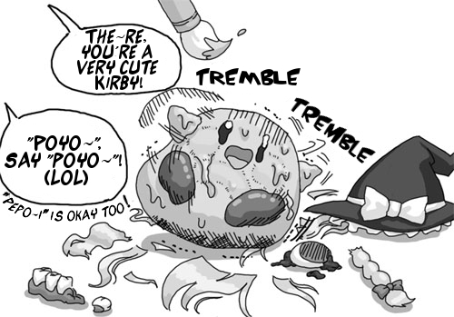 kirisame marisa and kirby (touhou and 1 more) drawn by clammbon
