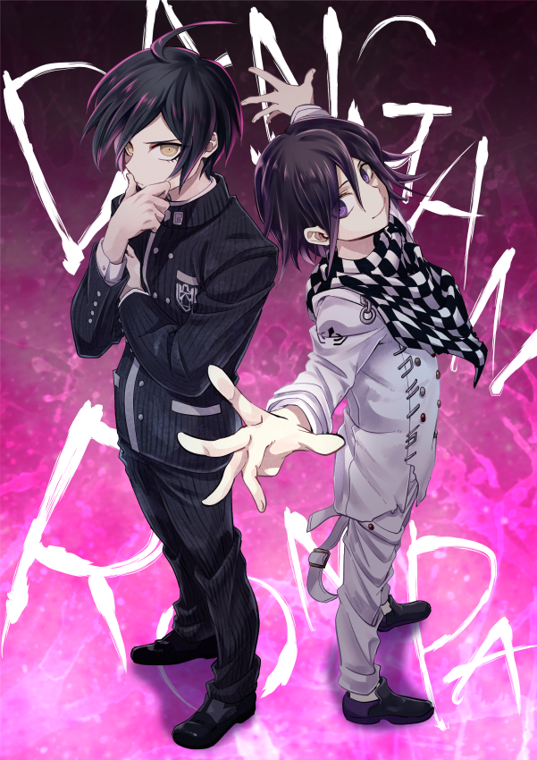 oma kokichi and saihara shuichi (danganronpa and 1 more) drawn by xxxenoki