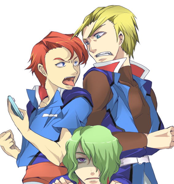 shani andras, clotho buer, and orga sabnak (gundam and 1 more) drawn by mechi