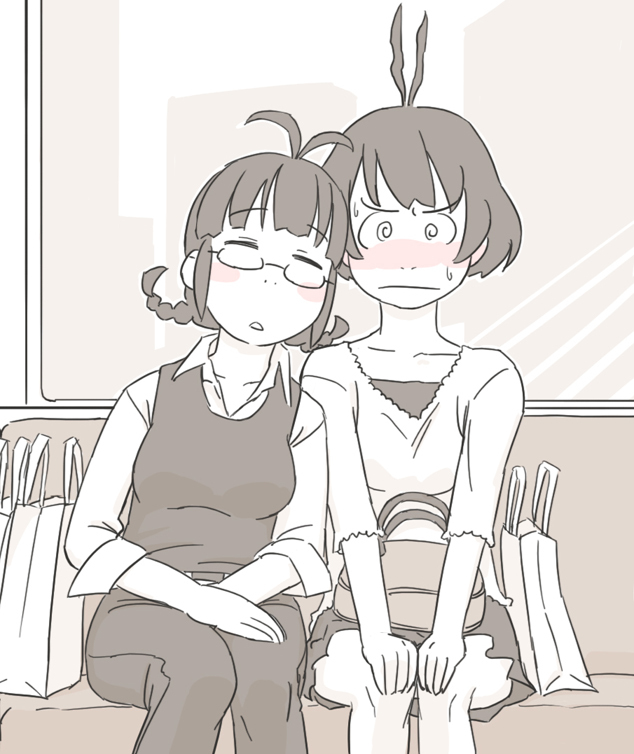 akizuki ritsuko and akizuki ryo (idolmaster and 1 more) drawn by ebinera