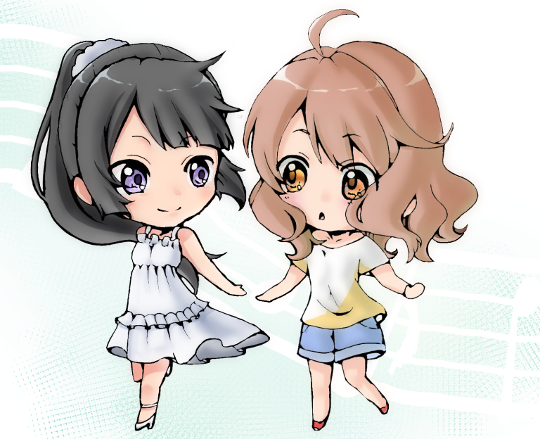 oumae kumiko and kousaka reina (hibike! euphonium) drawn by yuno_(sorairo37)