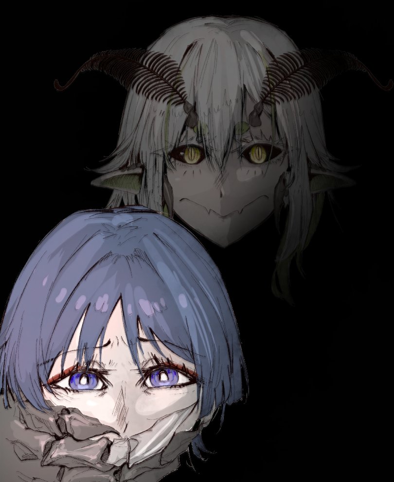 scaramouche and juniper actias (genshin impact and 1 more) drawn by grape_(grape05843924)