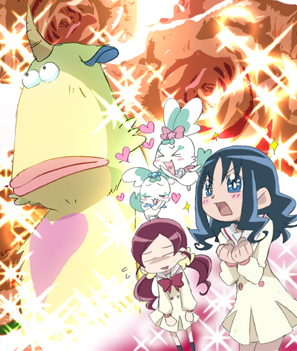 kurumi erika, hanasaki tsubomi, coffret, chypre, and coupe (precure and 1 more) drawn by clod_(259762)