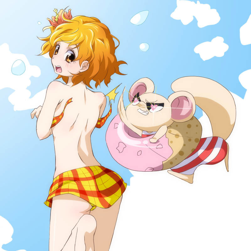 yamabuki inori and tart (precure and 1 more) drawn by keito_(kandnext)