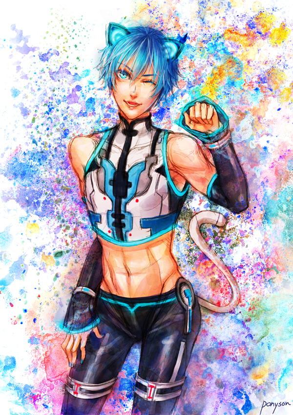 kaito (vocaloid and 2 more) drawn by pony_(artist)
