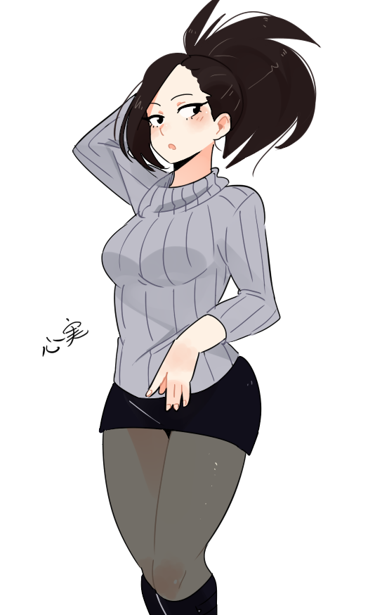 yaoyorozu momo (boku no hero academia) drawn by kokomi_(aniesuakkaman)