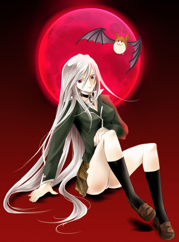 akashiya moka, inner moka, and nazo koumori (rosario+vampire) drawn by buu_(buu02)