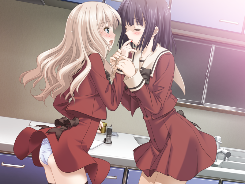 kawamura reo and sawaguchi mai (sono hanabira ni kuchizuke wo) drawn by kani_biimu