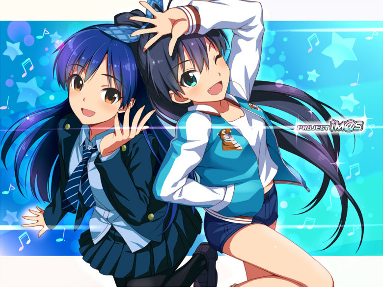 kisaragi chihaya and ganaha hibiki (idolmaster) drawn by nomura_teruya