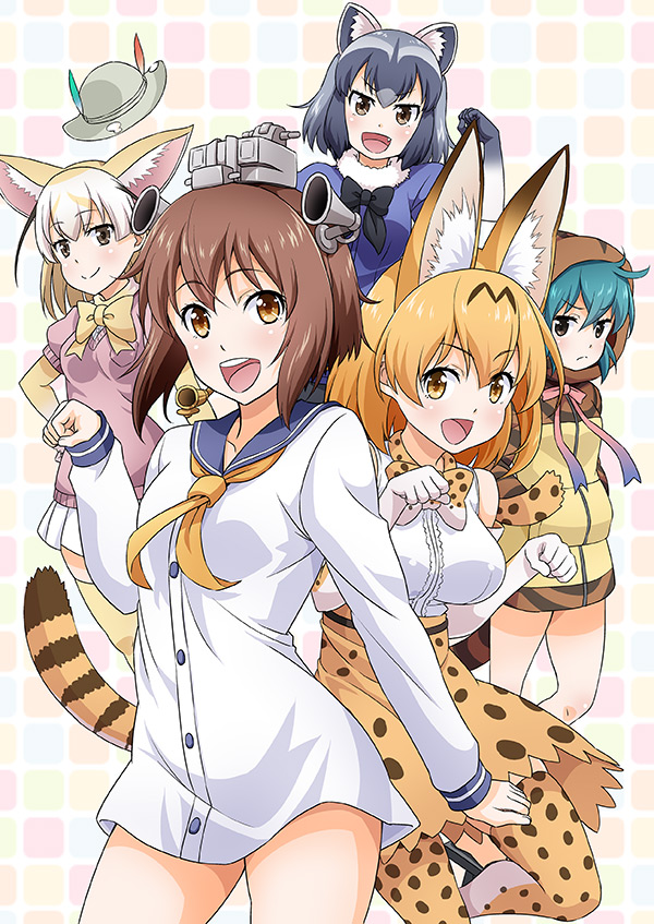 serval, yukikaze, common raccoon, fennec, and tsuchinoko (kantai collection and 1 more) drawn by tomokichi