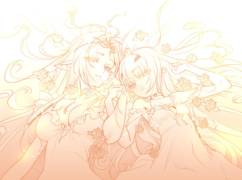 melusine and aurora (fate and 1 more) drawn by choco_(chocolate_shop)