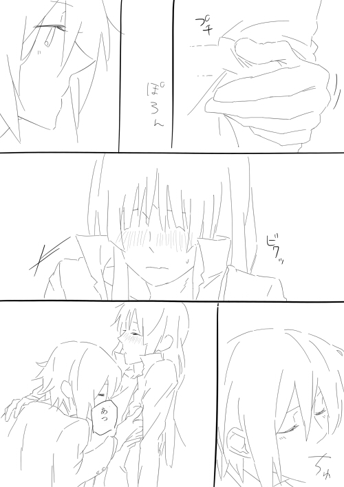 akiyama mio and tainaka ritsu (k-on!) drawn by yu_(msgs)