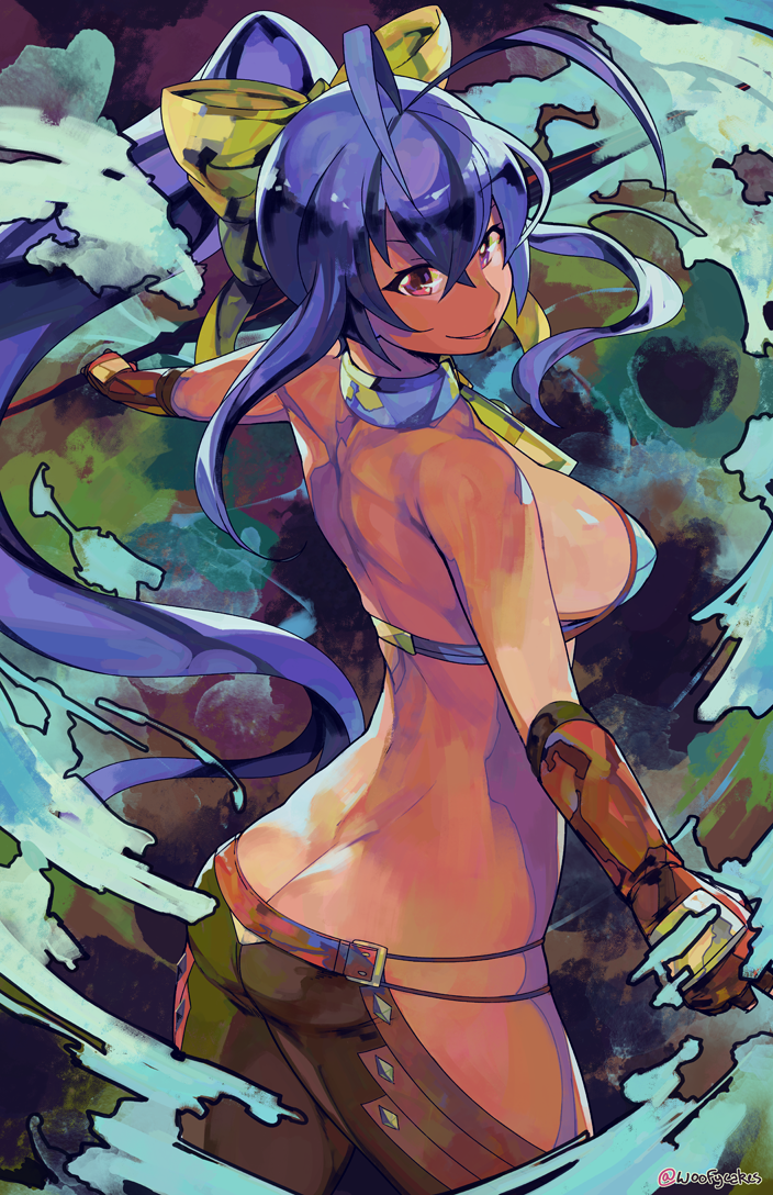 mai natsume (blazblue and 2 more) drawn by woofycakes
