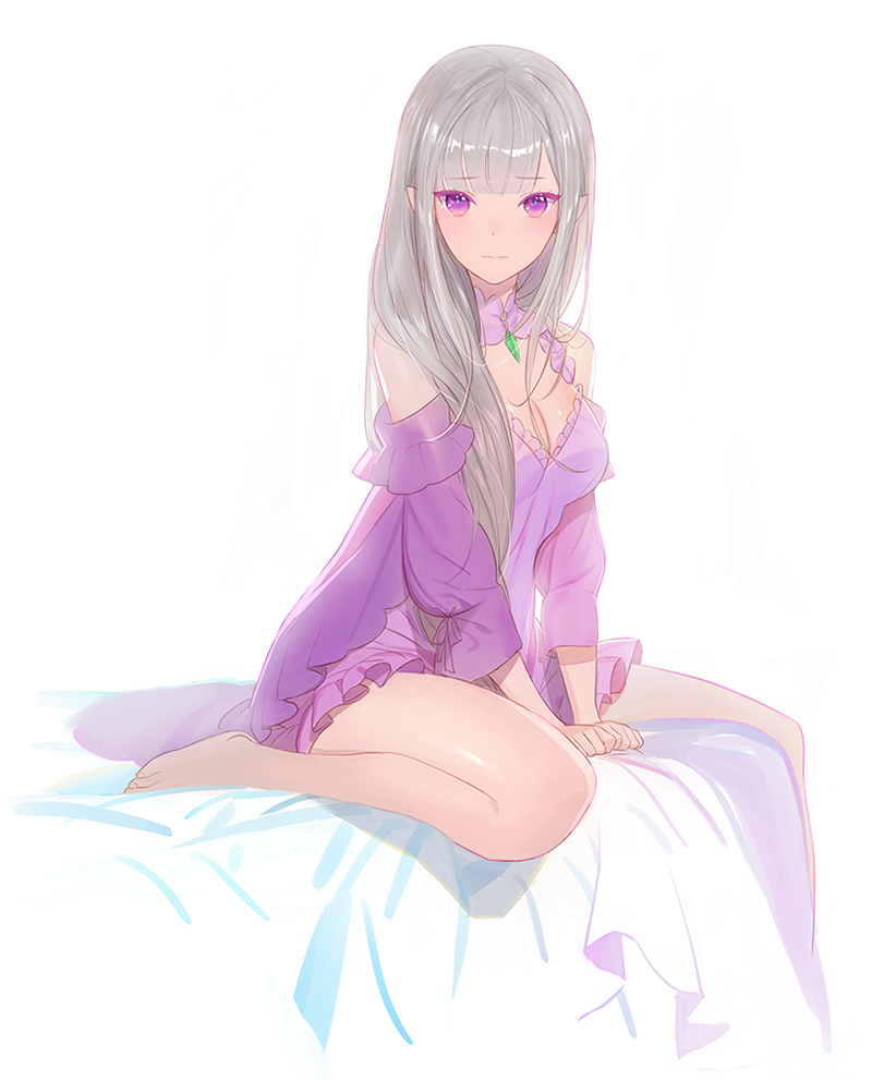 emilia (re:zero kara hajimeru isekai seikatsu) drawn by blush_scarlet