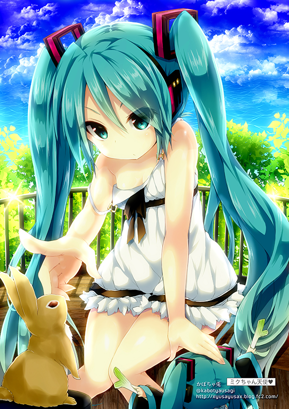 hatsune miku and hachune miku (vocaloid) drawn by kabocha_usagi