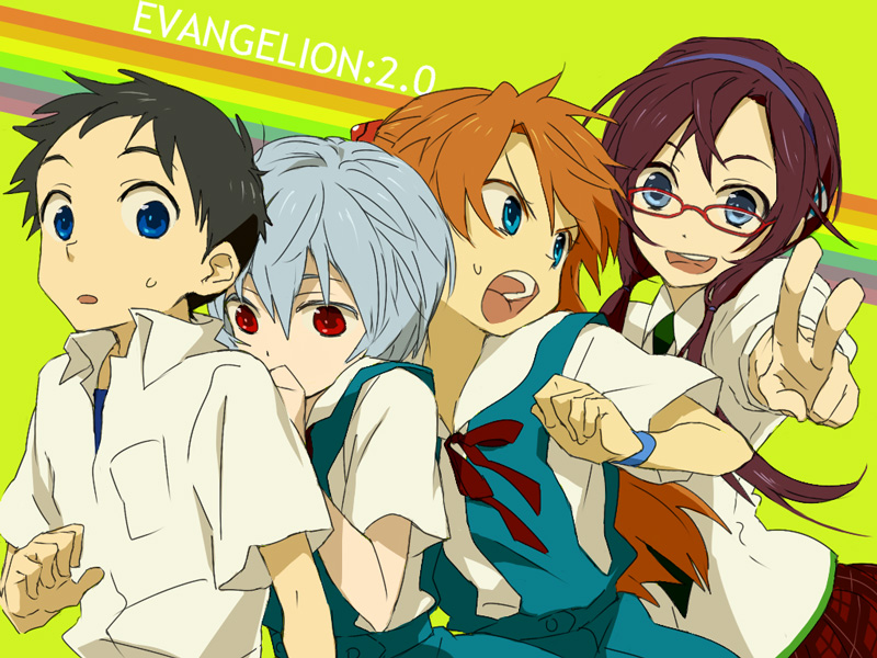 souryuu asuka langley, ayanami rei, ikari shinji, and makinami mari illustrious (neon genesis evangelion and 2 more) drawn by kurosuke_(nora)