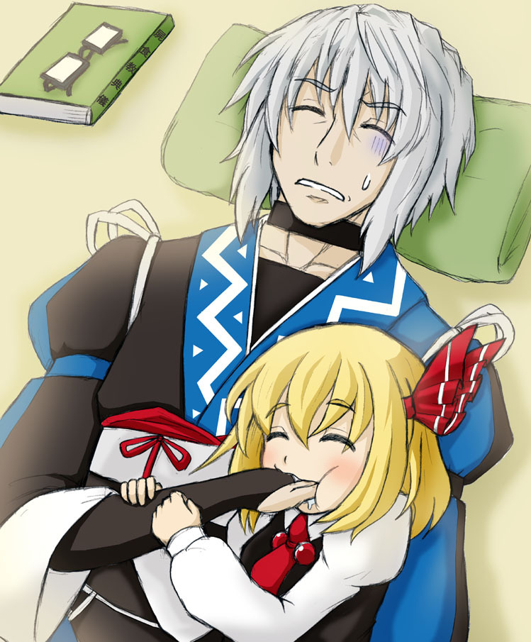 rumia and morichika rinnosuke (touhou) drawn by shinadume