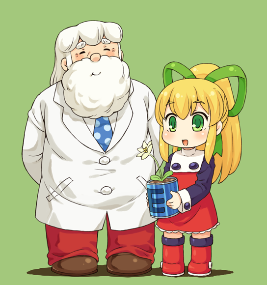 roll and dr. light (mega man) drawn by mizuno_mumomo