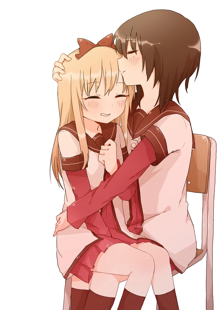 toshinou kyouko and funami yui (yuruyuri) drawn by bafarin