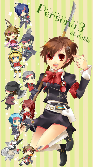 yuuki makoto, aigis, shiomi kotone, takeba yukari, kirijou mitsuru, and 6 more (persona and 2 more) drawn by shooting428star