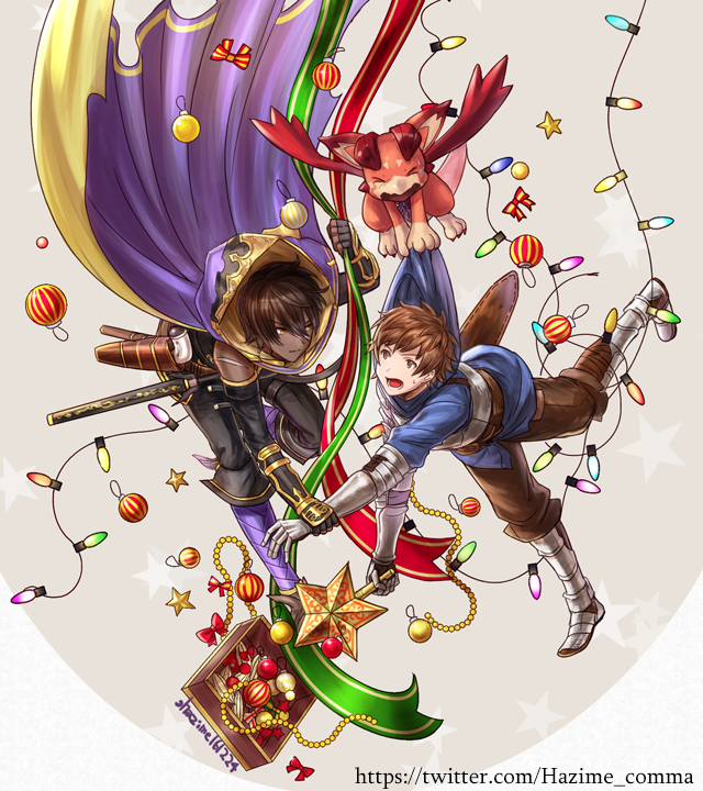 gran, fighter, vyrn, and jamil (granblue fantasy) drawn by hajime_(gitoriokawaii)