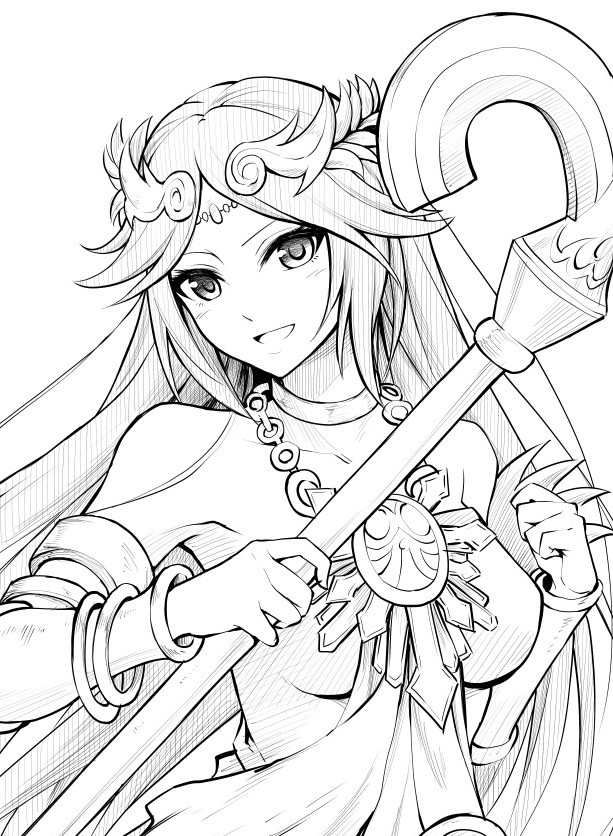palutena (kid icarus and 1 more) drawn by ten_(tenchan_man)