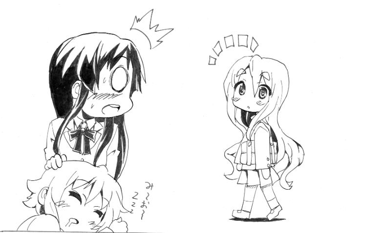 akiyama mio, tainaka ritsu, and kotobuki tsumugi (k-on!) drawn by nome_(nnoommee)