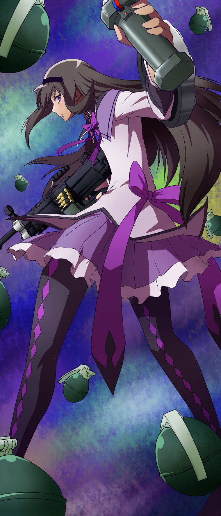 akemi homura (mahou shoujo madoka magica and 1 more) drawn by souki_lankni