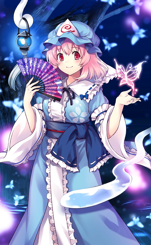 saigyouji yuyuko (touhou and 1 more) drawn by kapuchii