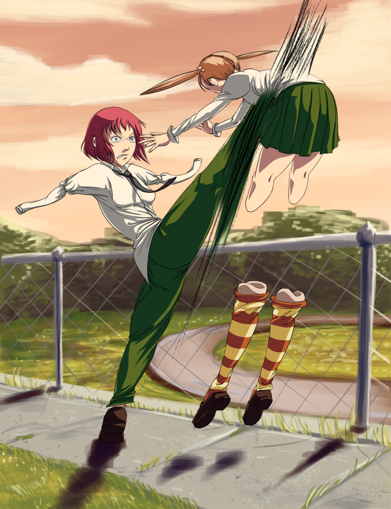 tezuka rin and ibarazaki emi (katawa shoujo) drawn by solidcow