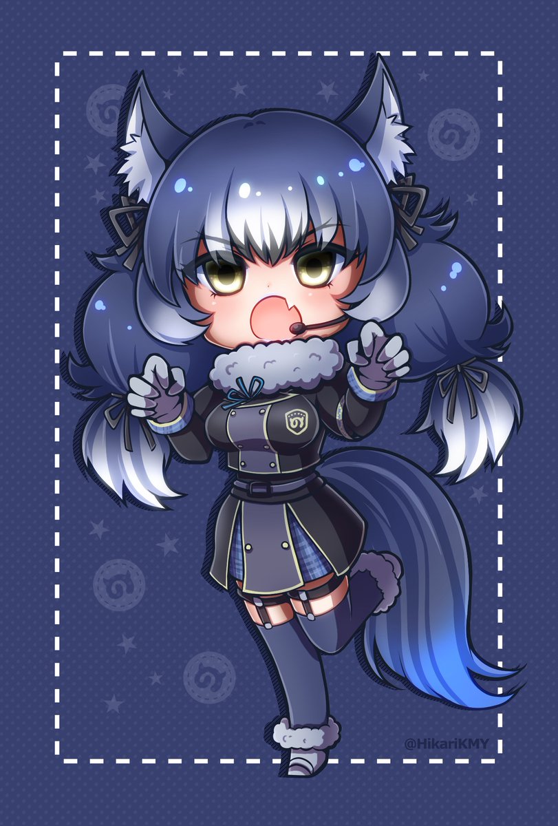 dire wolf (kemono friends and 1 more) drawn by hikarikmy