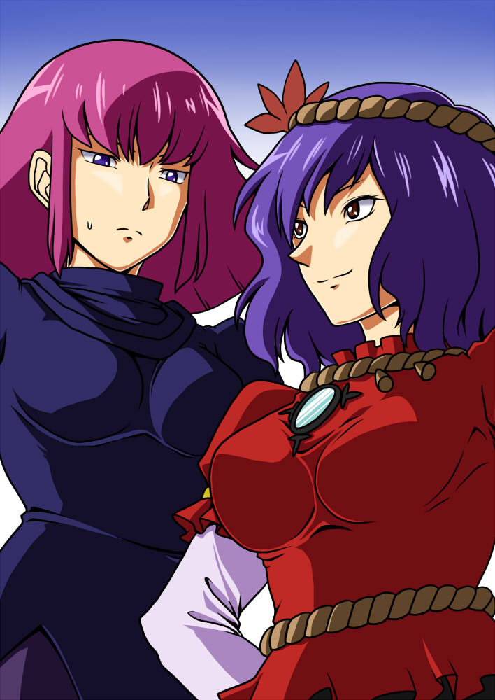 yasaka kanako and haman karn (touhou and 2 more) drawn by shouji_nigou