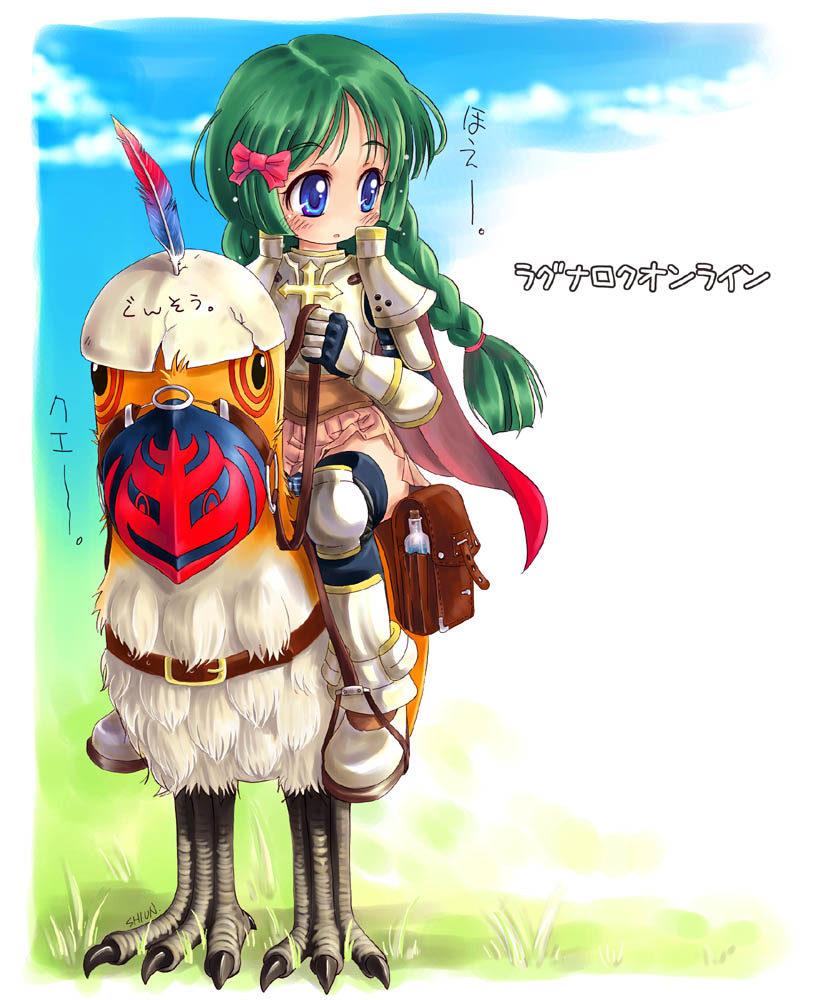 knight and peco peco (ragnarok online) drawn by kuboshun