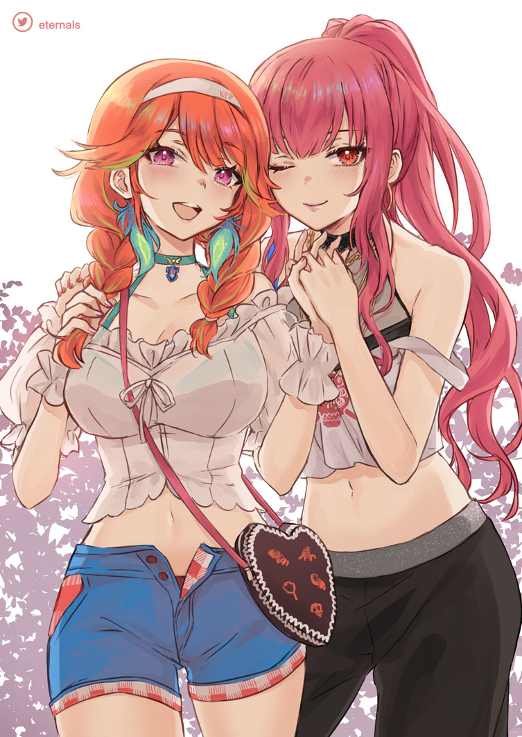 mori calliope and takanashi kiara (hololive and 1 more) drawn by ten-chan_(eternal_s)