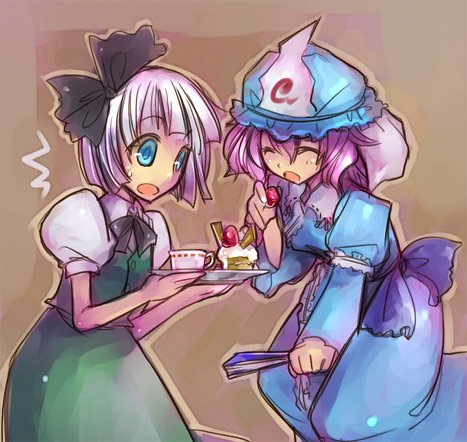 konpaku youmu and saigyouji yuyuko (touhou) drawn by inuinui