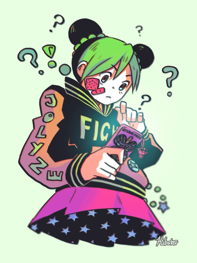 kujo jolyne (jojo no kimyou na bouken and 1 more) drawn by kibstar