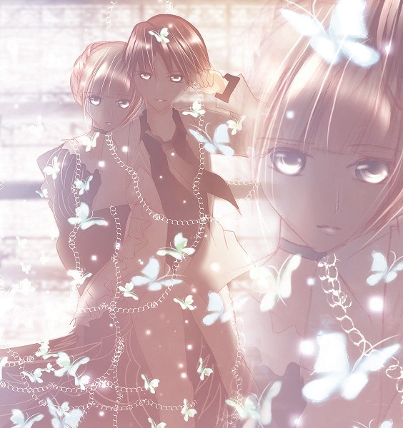 beatrice and ushiromiya battler (umineko no naku koro ni) drawn by kanade_sakura