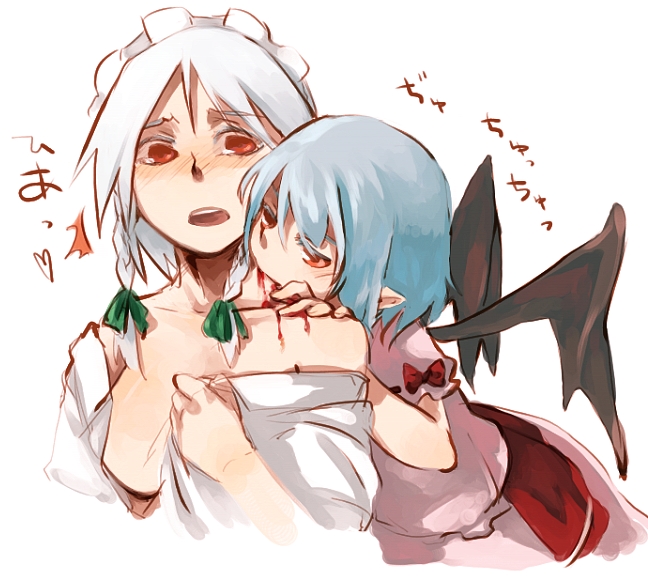 remilia scarlet and izayoi sakuya (touhou) drawn by takishima_asaka