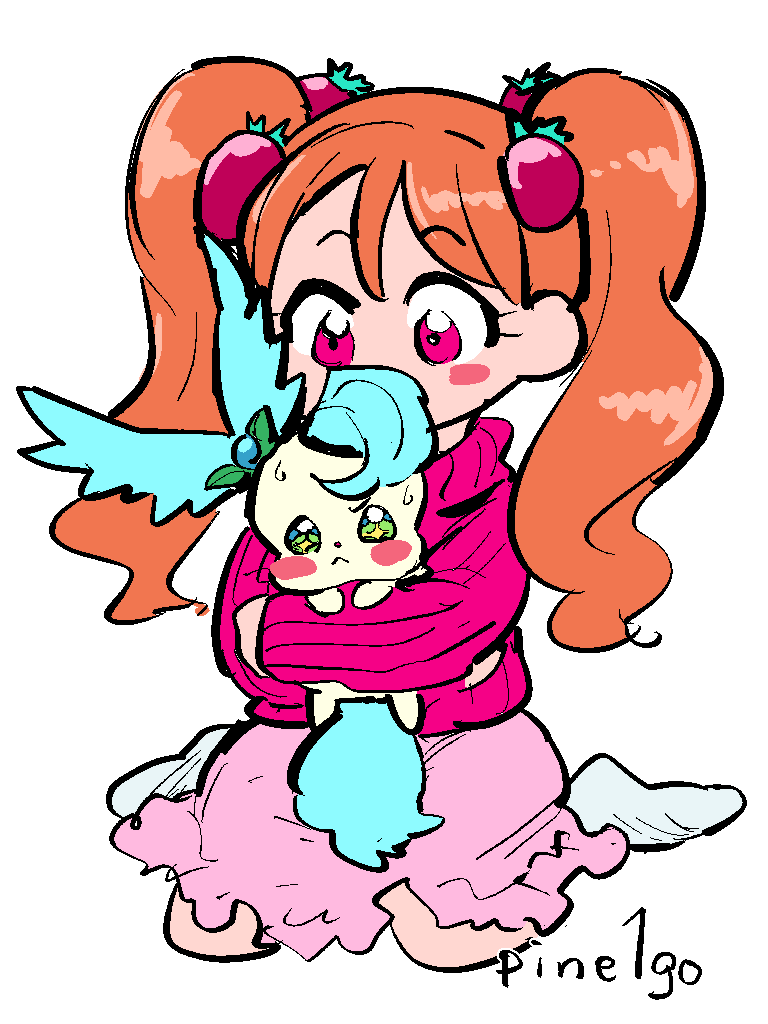 usami ichika and pikario (precure and 1 more) drawn by pineapple_1-gou