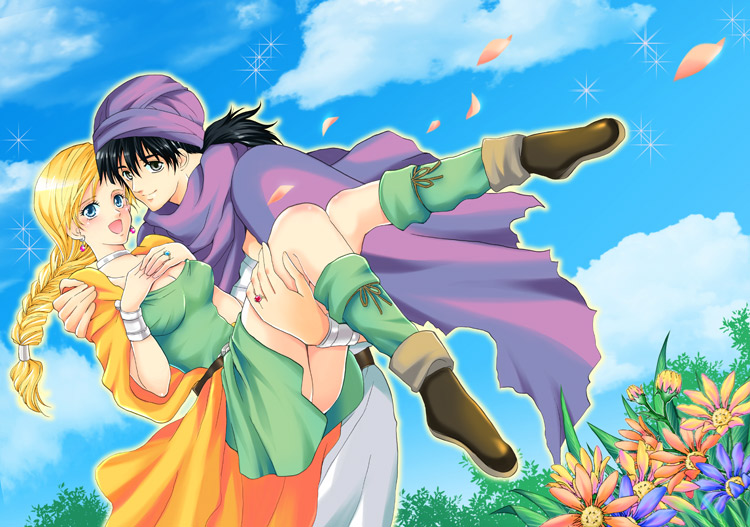 bianca and hero (dragon quest and 1 more) drawn by defense_zero