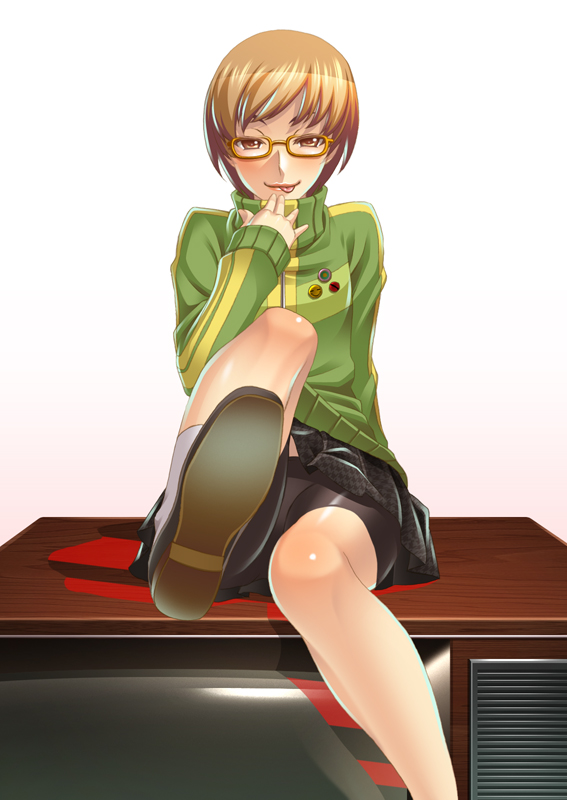 satonaka chie (persona and 1 more) drawn by terumii