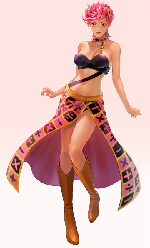 trish una (jojo no kimyou na bouken and 1 more) drawn by higurehiiro