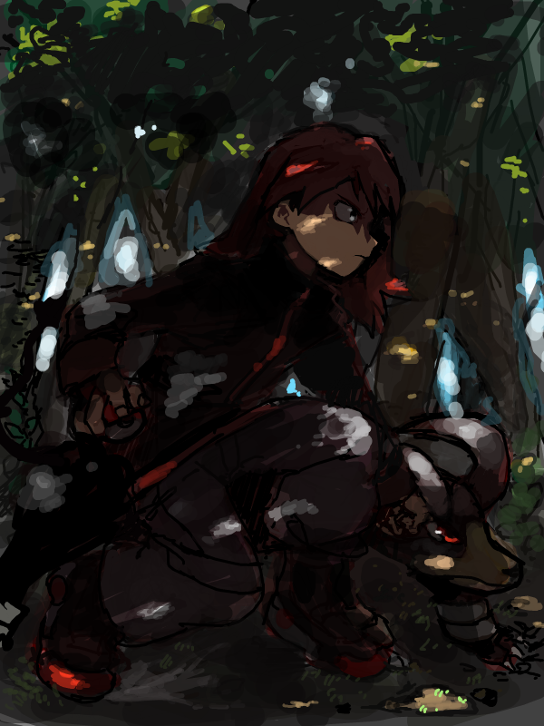 silver and houndoom (pokemon and 1 more) drawn by tetsu_(teppei)