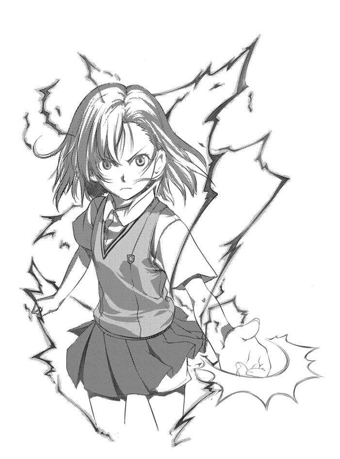 misaka mikoto (toaru majutsu no index and 1 more) drawn by huiyulain